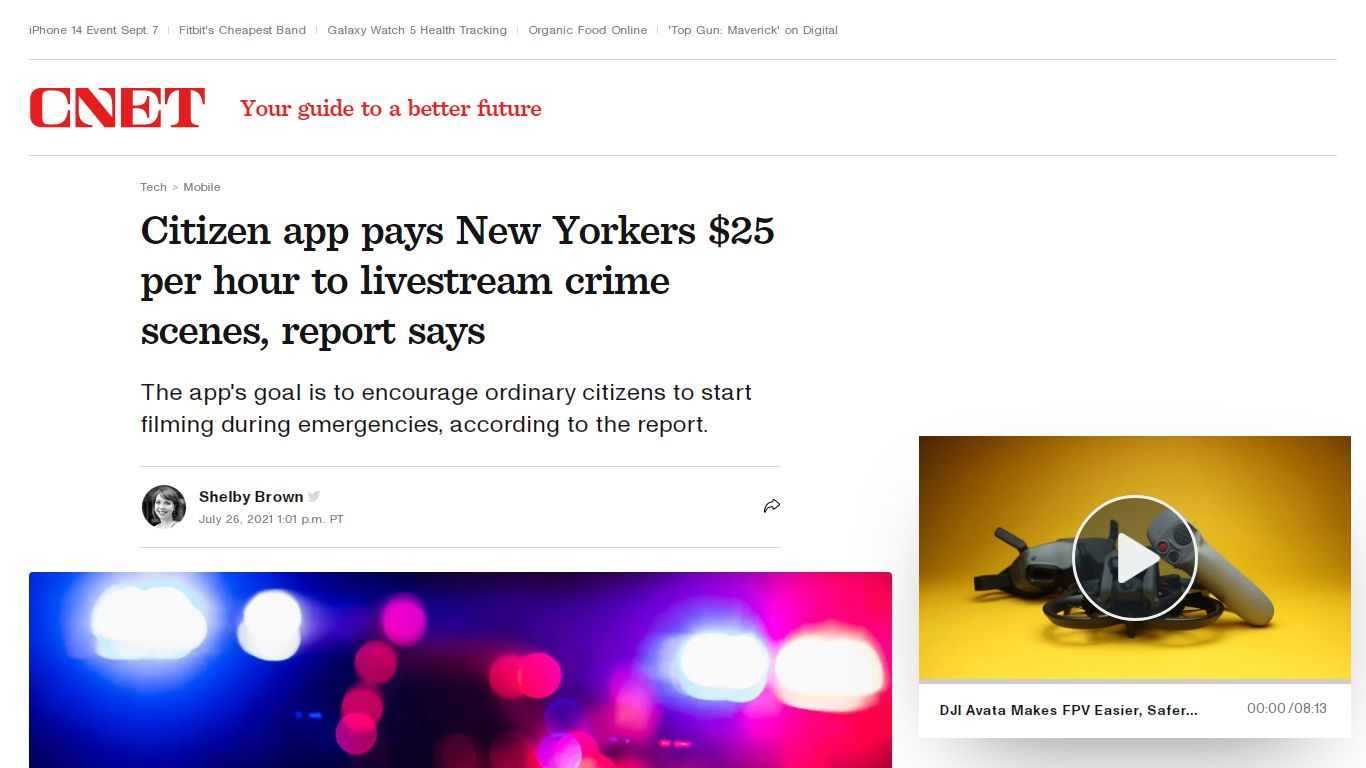 Citizen app pays New Yorkers $25 per hour to livestream crime ... - CNET